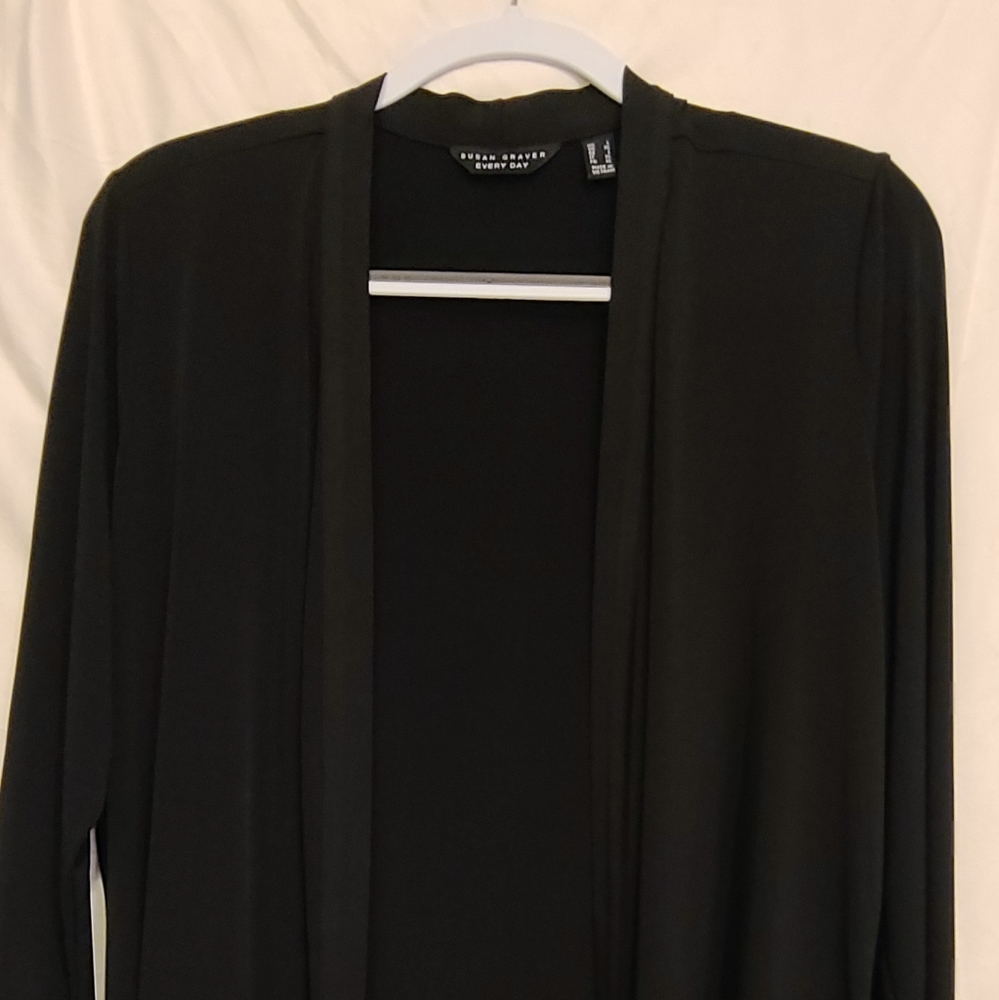 Susan Graver Cardi/Duster L Black